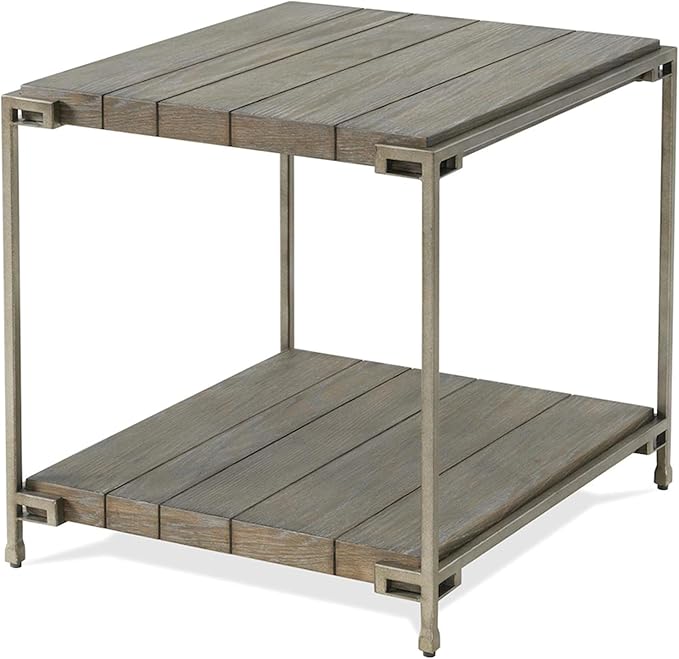 Roundhill Furniture Corbeta Living Room, End Tables, Aged Graphite - Image 3