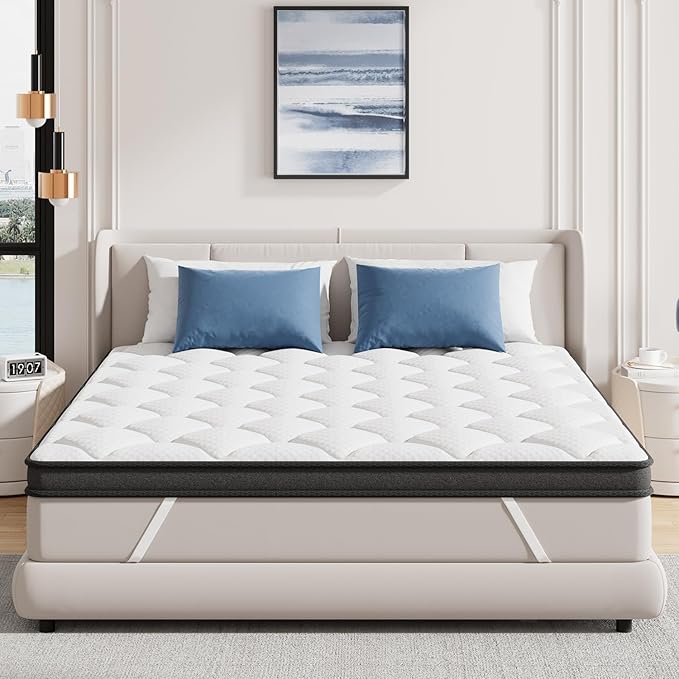 ELEMUSE 3 Inch Full Memory Foam Mattress Topper, High Density Gel Foam Bed - Image 6