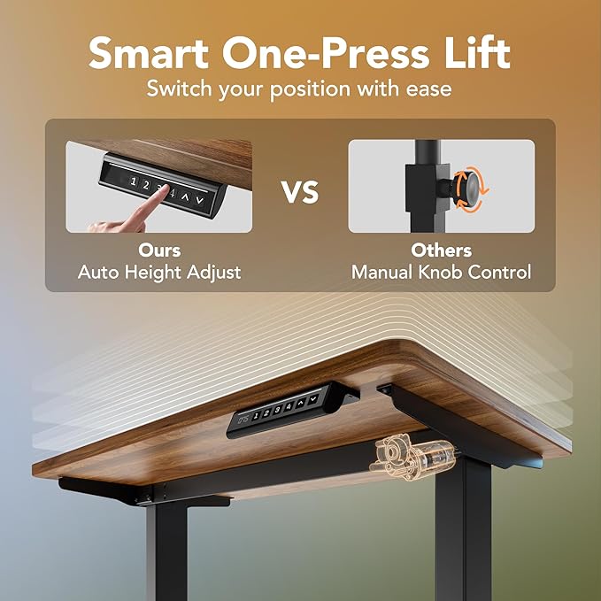 HUANUO 55 x 28 inch Electric Standing Desk Adjustable Height, 4 Memory Height - Image 5