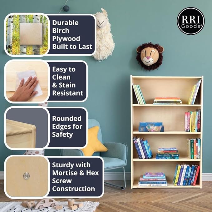 2 Shelf Montessori Horizontal Bookcase - Image 6