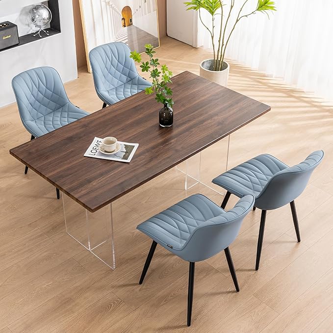 YOUNUOKE Dining Chairs Set of 2 Mid Century Modern Kitchen Chair Comfortable - Image 3