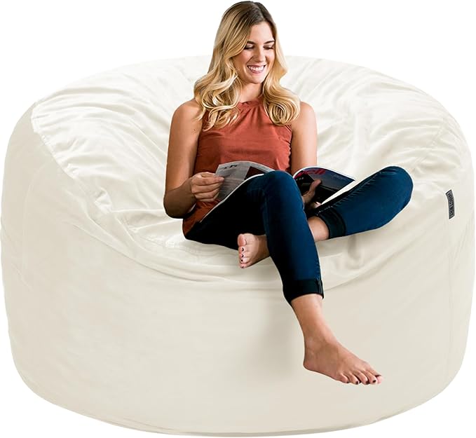 HABUTWAY Bean Bag Chair 3Ft Luxurious Velvet Ultra Soft Fur by HABUTWAYMakeYourLifeComfortable