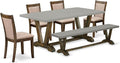 East West Furniture V797MZ716-6 6 Piece Kitchen Table Set Contains a Rectangle by EastWestFurniture