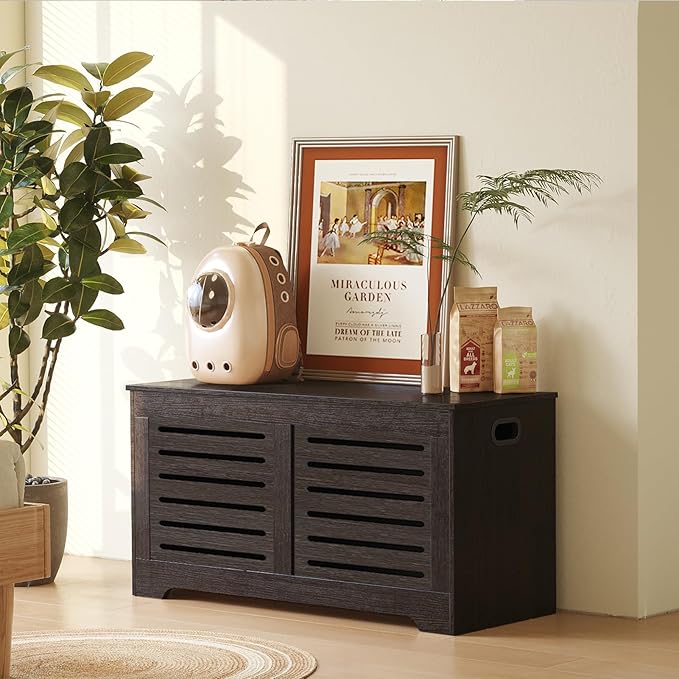 DINZI LVJ Storage Chest, Flip-Top Wooden Toy Box - Image 5
