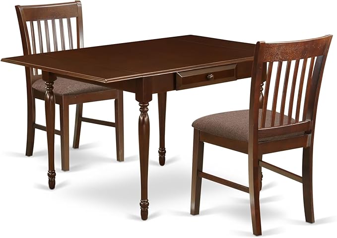 East West Furniture MZNO3-MAH-C 3 Piece Dinette Set by EastWestFurniture
