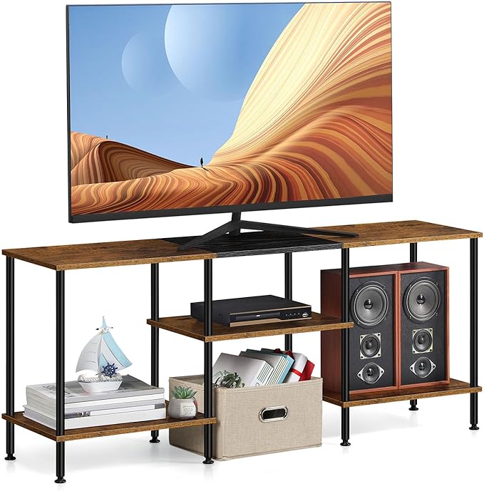 OYEAL TV Stand for 50 inch TV Rustic TV Stand for Bedroom - Image 8