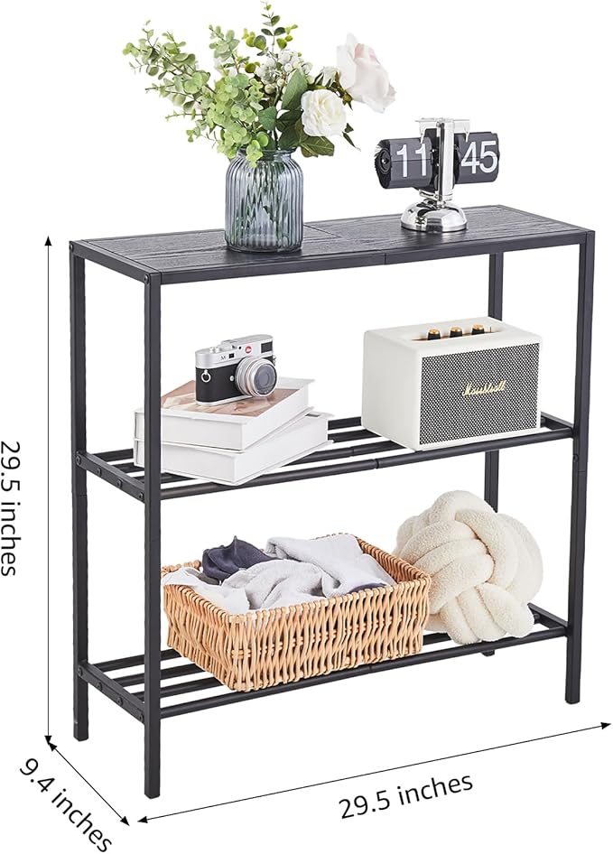 Wimarsbon 29.5" Narrow Console Table, 3-Tier Entryway Tables, Thin Sofa Table - Image 3