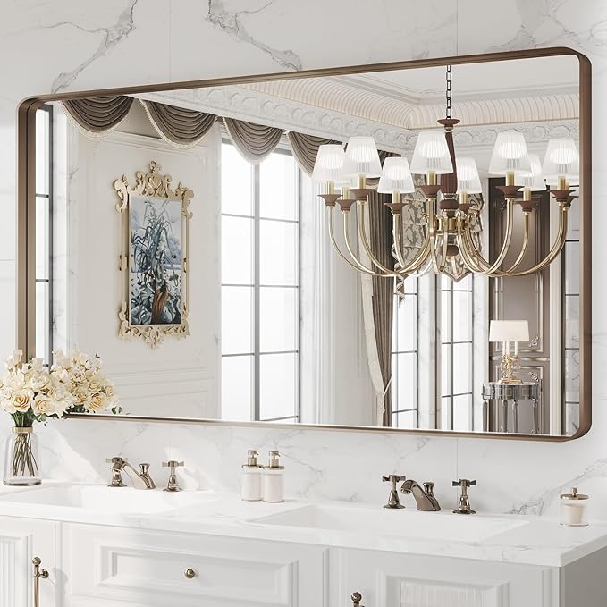 WEER 60x30 Inch Bronze Bathroom Mirror by WEER