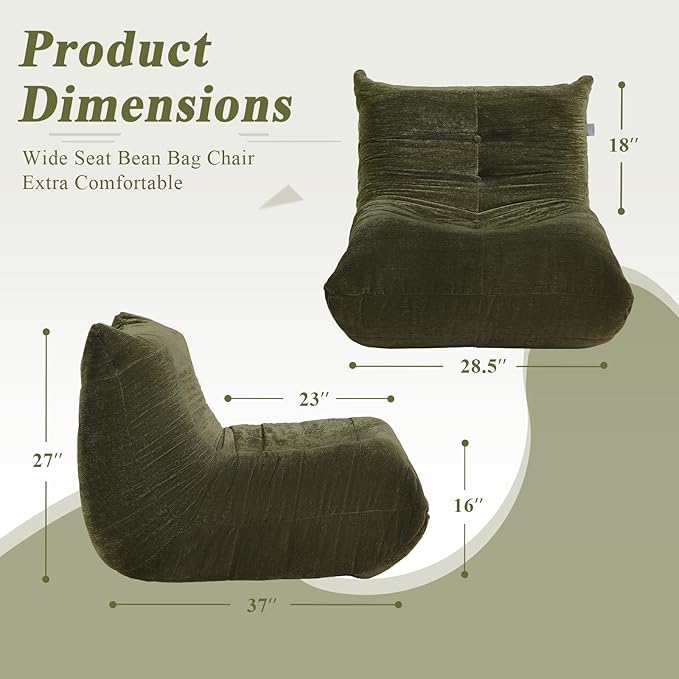 Bean Bag Chair, Fireside Chair Big Bean Bag Sofa - Image 2