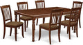 East West Furniture DODA7-MAH-C 7 Piece Modern Dining Table Set Consist of a by EastWestFurniture
