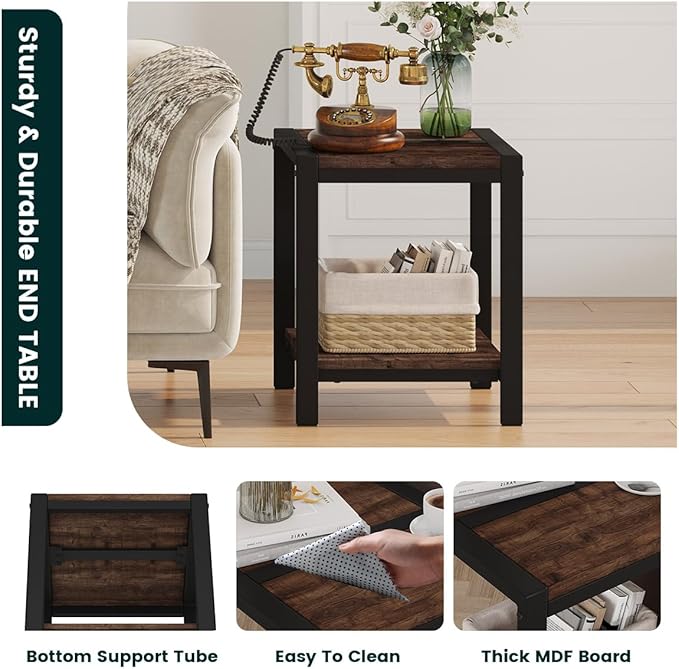 BON AUGURE End Table, Small Side Table - Image 4