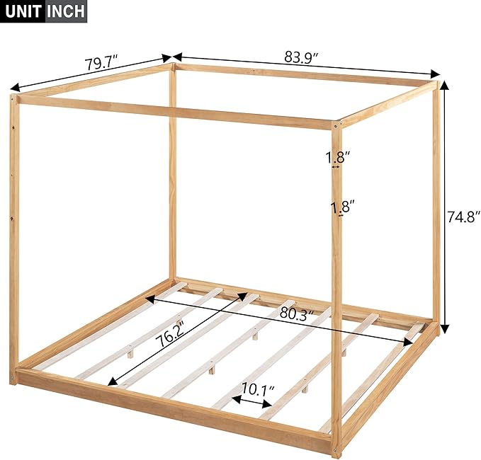King Size Canopy Platform Bed - Image 2