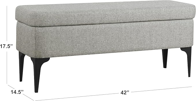 HomePop Upholstered Storage Bench - Image 3
