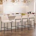 COLAMY Counter Height Bar Stools Set of 4, 25 Inch Modern Fabric Kitchen Island by COLAMYINC