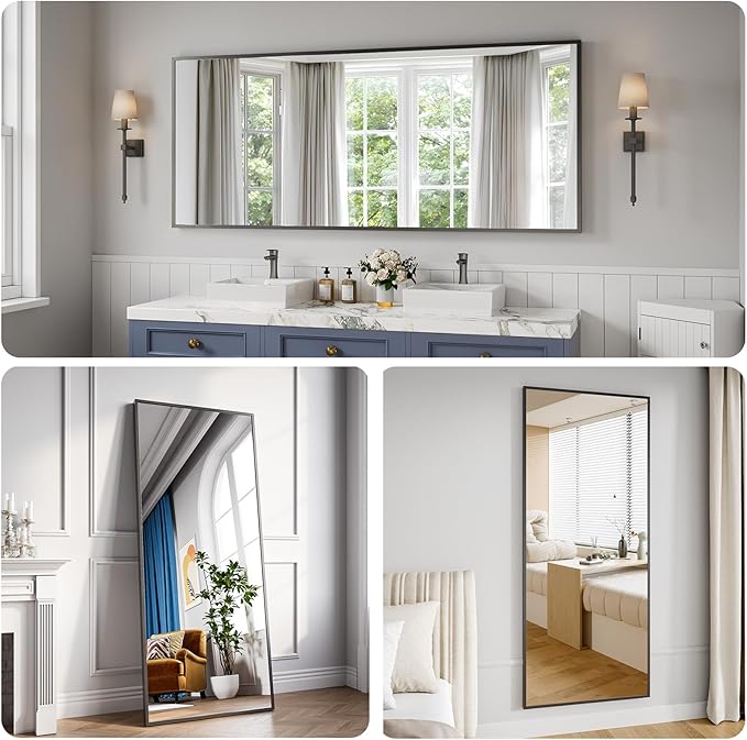 Koonmi Bathroom Mirror 30x71 Bathroom Wall-Mounted Mirrors, Modern Vanity Mirror - Image 3
