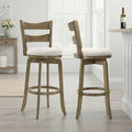 Armen Living Blair 30 in. Putty Brown Bar Height Rubberwood Swivel Barstool by ArmenLiving