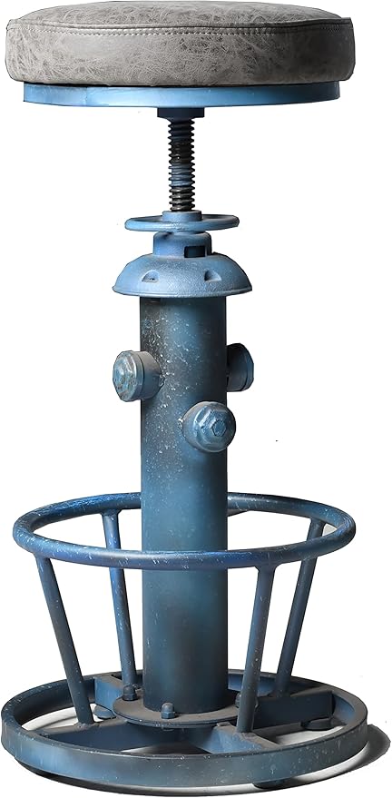 Topower American Antique Industrial Round Bottom Adjustable Height Cafe Coffee - Image 3