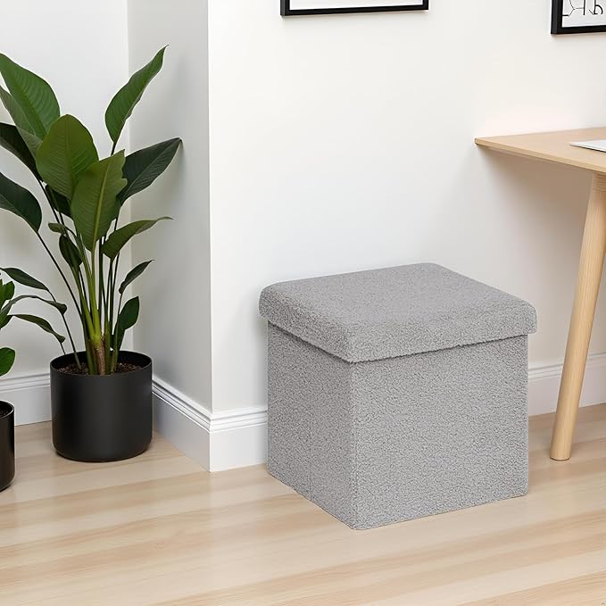 Folding Storage Ottoman Cube - Image 6