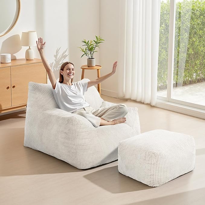 INMOZATA Bean Bag Chair for Adults, 3FT Beanbag Chair - Image 6