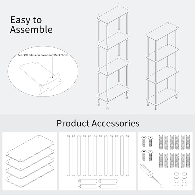 Clear Acrylic Narrow Side Table - Image 5