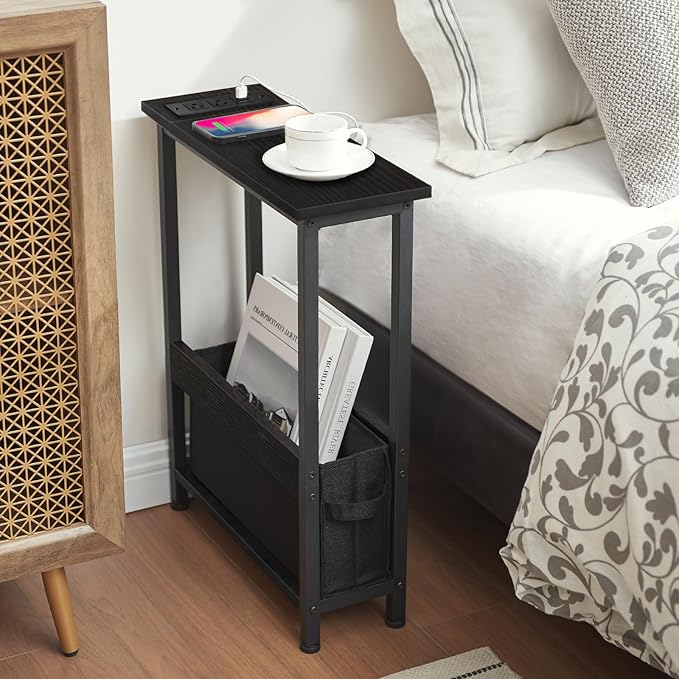 Slim Charging End Table with Storage - Image 6
