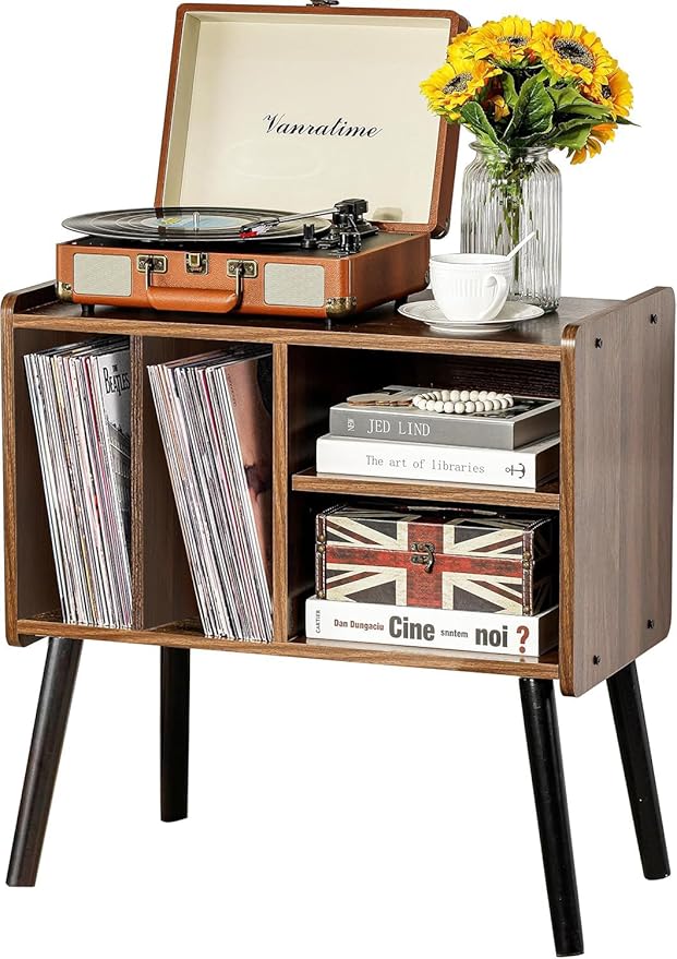 Record Player Table, Mid-Century Record Player Stand - Image 8