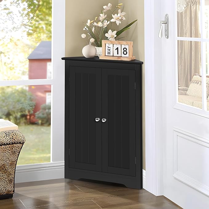 Iwell Corner Cabinet, Corner Bathroom Cabinet - Image 8