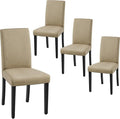 Yaheetech Dining Chairs Set of 4 Fabric Parson Upholstered Kitchen Chairs by Yaheetech