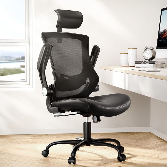 Marsail Office Chair Ergonomic Desk Chair, 360°Swivel Mesh Back Wide Computer by Marsail