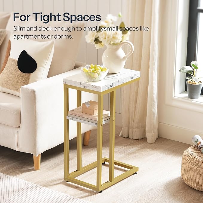 HOOBRO Foldable End Table, Small Snack Table Suitable - Image 4