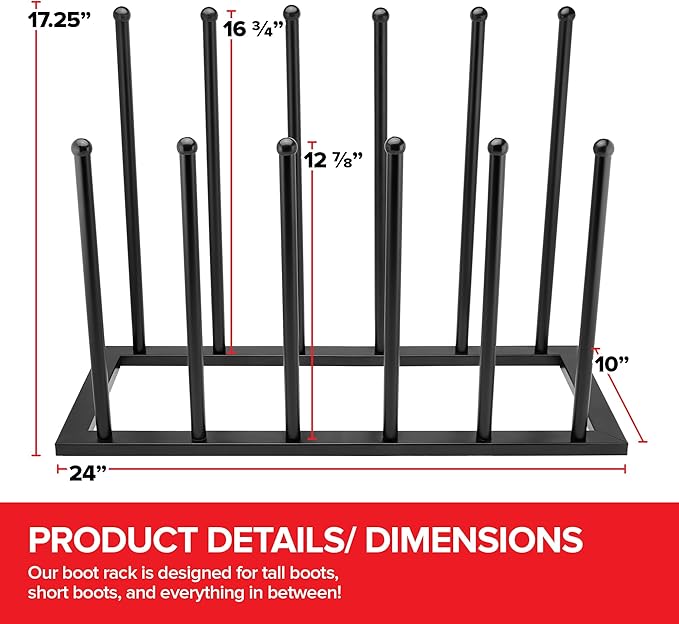 Stock Your Home Boot Rack, Boot Storage, Boot Organizer, Boot Rack Organizer - Image 2