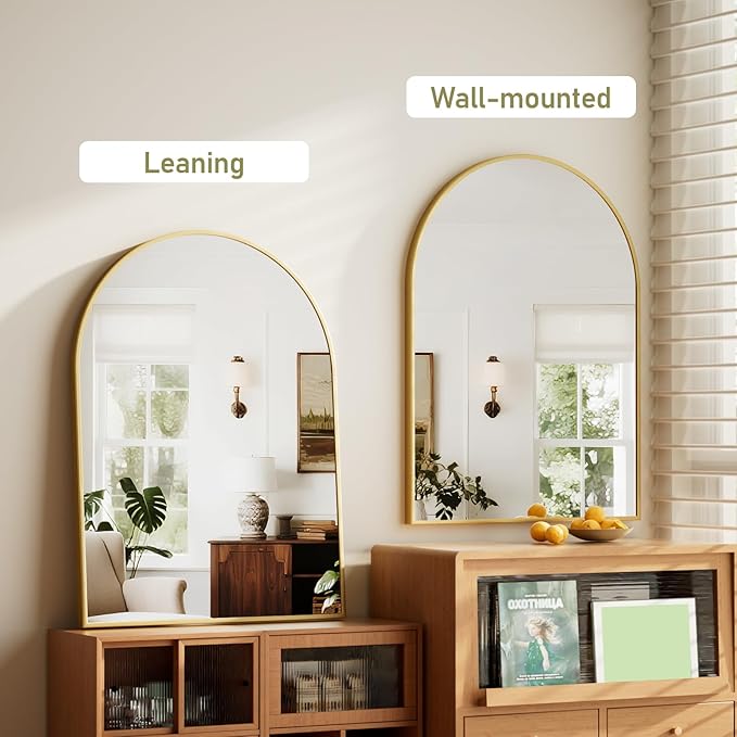 HARRITPURE 32"x42" Arched Bathroom Mirror - Image 8