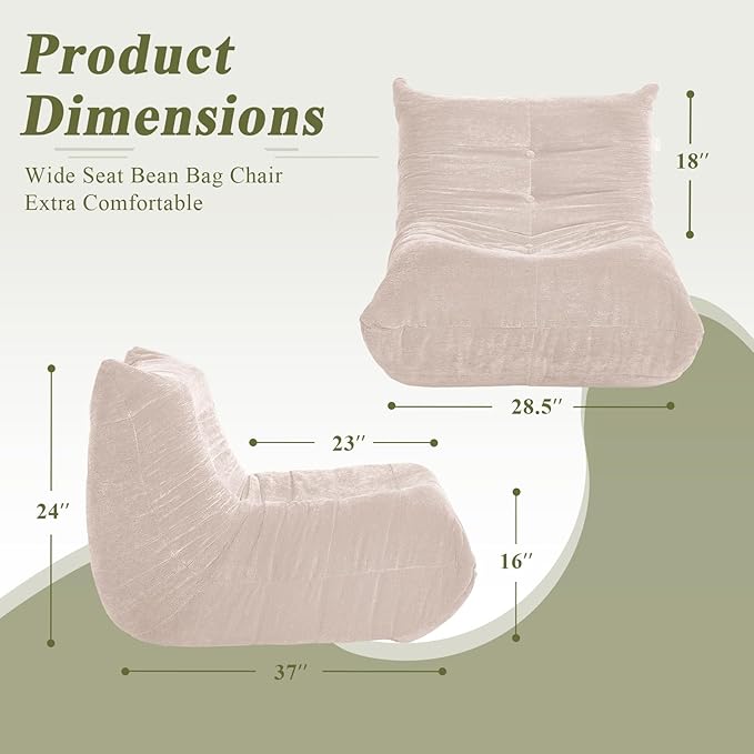 Bean Bag Chair, Fireside Chair Big Bean Bag Sofa - Image 2