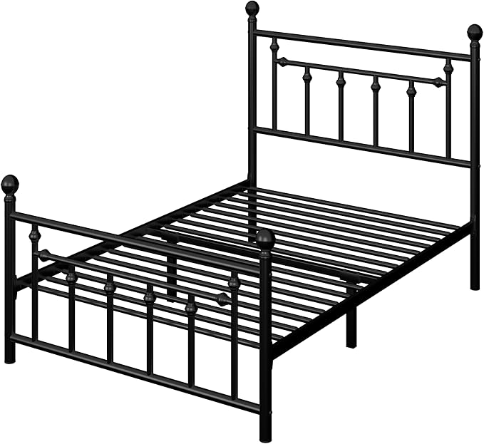 Allewie 14 Inch Twin Size Metal Platform Bed Frame - Image 8