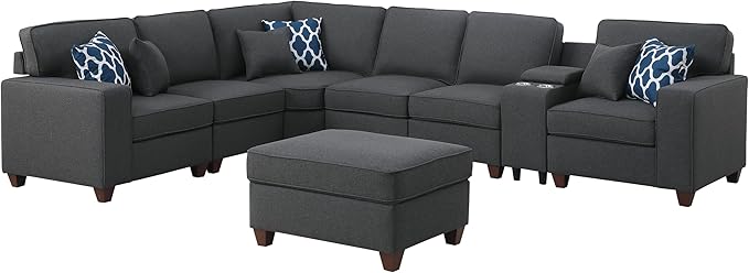 127" L-Shaped Sectional Couch - Image 8