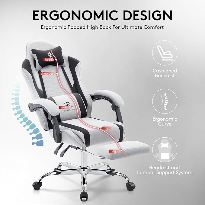 Gaming Chair Breathable Fabric, Computer Office Chair - Image 8