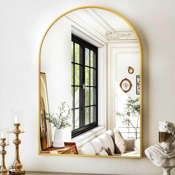 26"x38" Arched Wall Mirror for Bathroom, Living Room, Decorative Hanging Mirror - Image 7