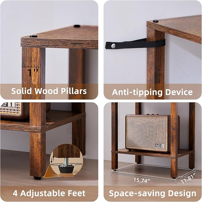 54in Tall Bookshelf 5-Tier Small Narrow Bookcase, Skinny Book Shelf - Image 6