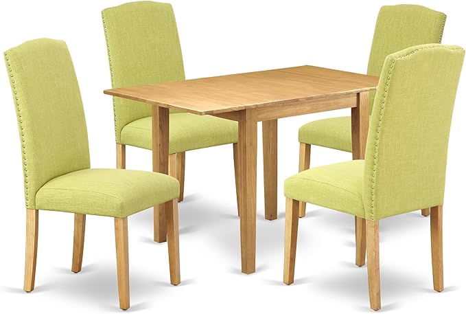 East West Furniture NDEN5-OAK-07 5 Piece Dining Room Furniture Set Includes a by EastWestFurniture