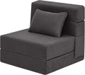 MeMoreCool Boneless Folding Sofa Bed Single, Corduroy Convertible Sleeper Chair by MeMoreCool