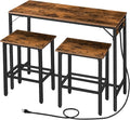 HOOBRO Bar Table and Chairs Set, 47.2" Dining Table Set by HOOBRO