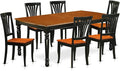 East West Furniture DOAV7-BCH-W 7 Piece Dining Table Set Consist of a Rectangle by EastWestFurniture