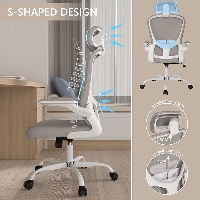 Office Chair, High Back Ergonomic Desk Chair, Breathable Mesh Desk Chair - Image 3