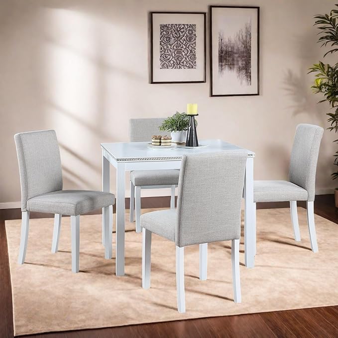 Dining Table Set for 4, 5-Piece Dining Room Table Set - Image 7