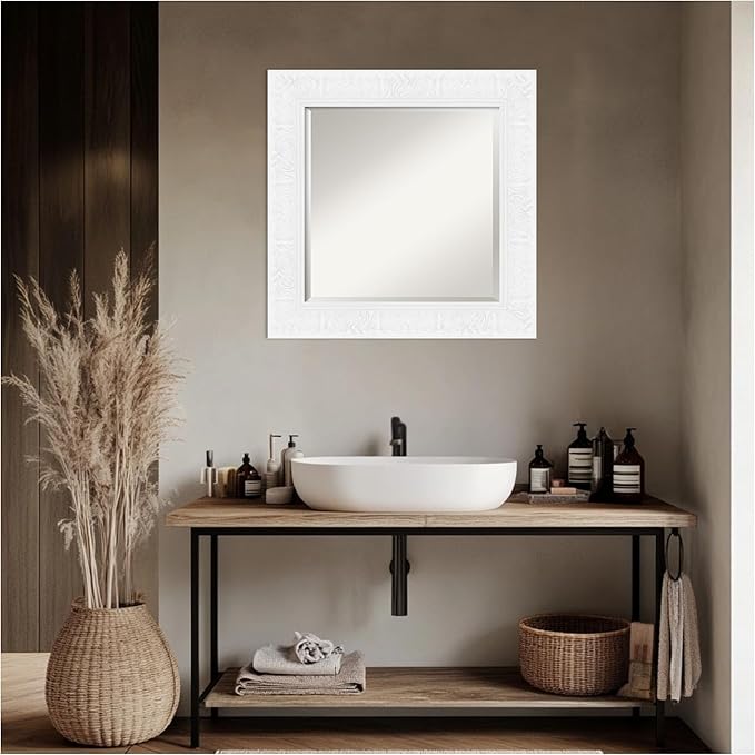 Amanti Art White Bathroom Mirror - Image 6
