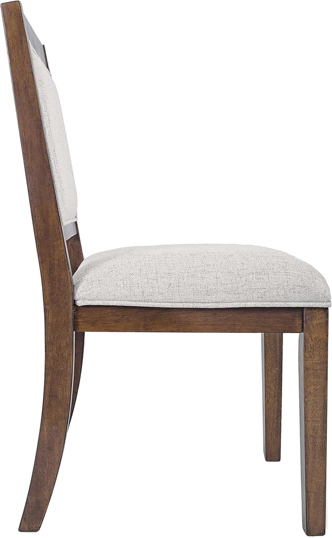 HomePop Open Back Upholstered Wood Frame Dining Chairs -Neutral Textured Solid - Image 5