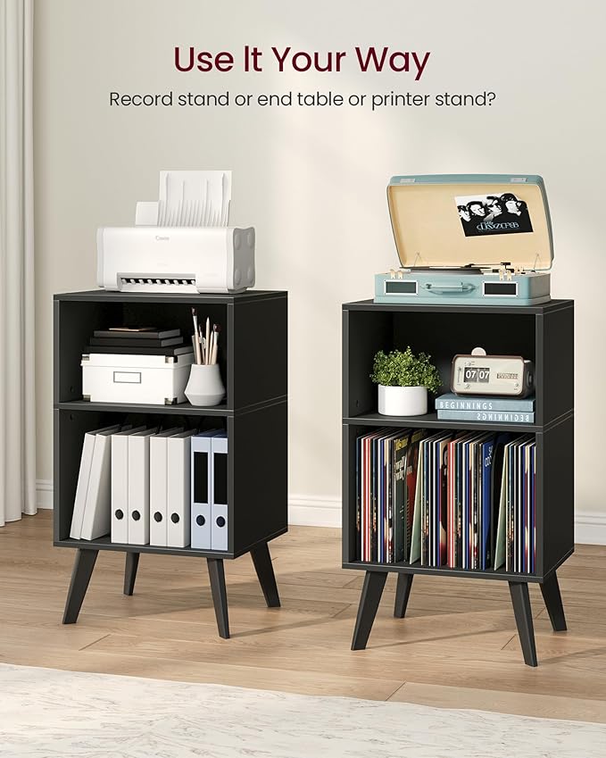 Record Player Stand, 3-Tier Side End Table - Image 7
