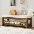 Large Upholstered Ottoman Bench Entryway Storage Benches Tufted Linen Ottoman by Welfuturer