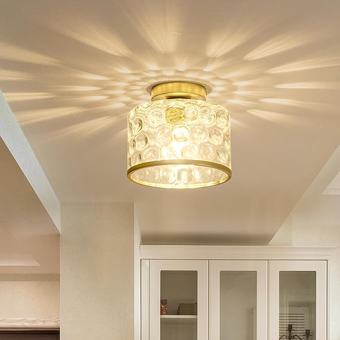 Gold Flush Mount Ceiling Light - Image 4