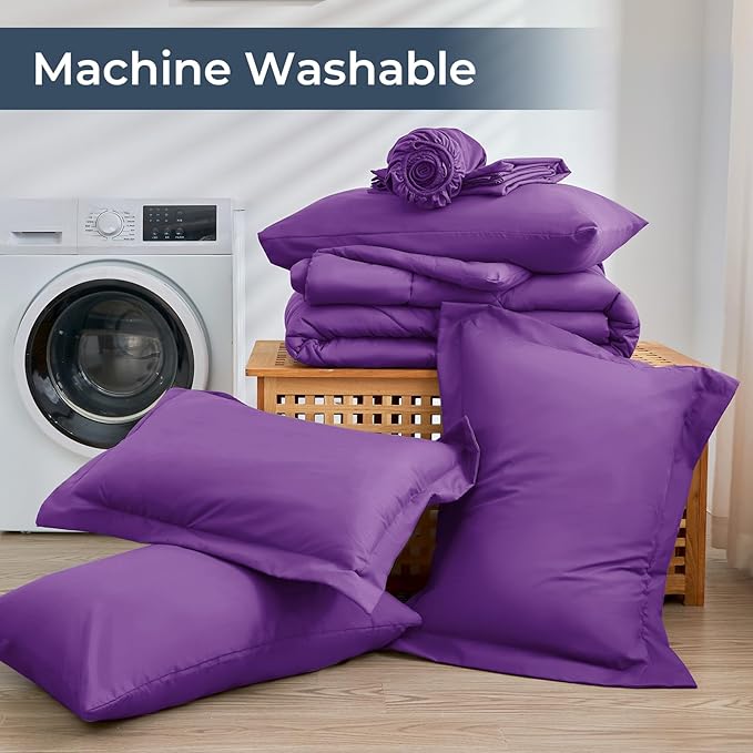 HEVUMYI Purple Queen Comforter Set - Image 6